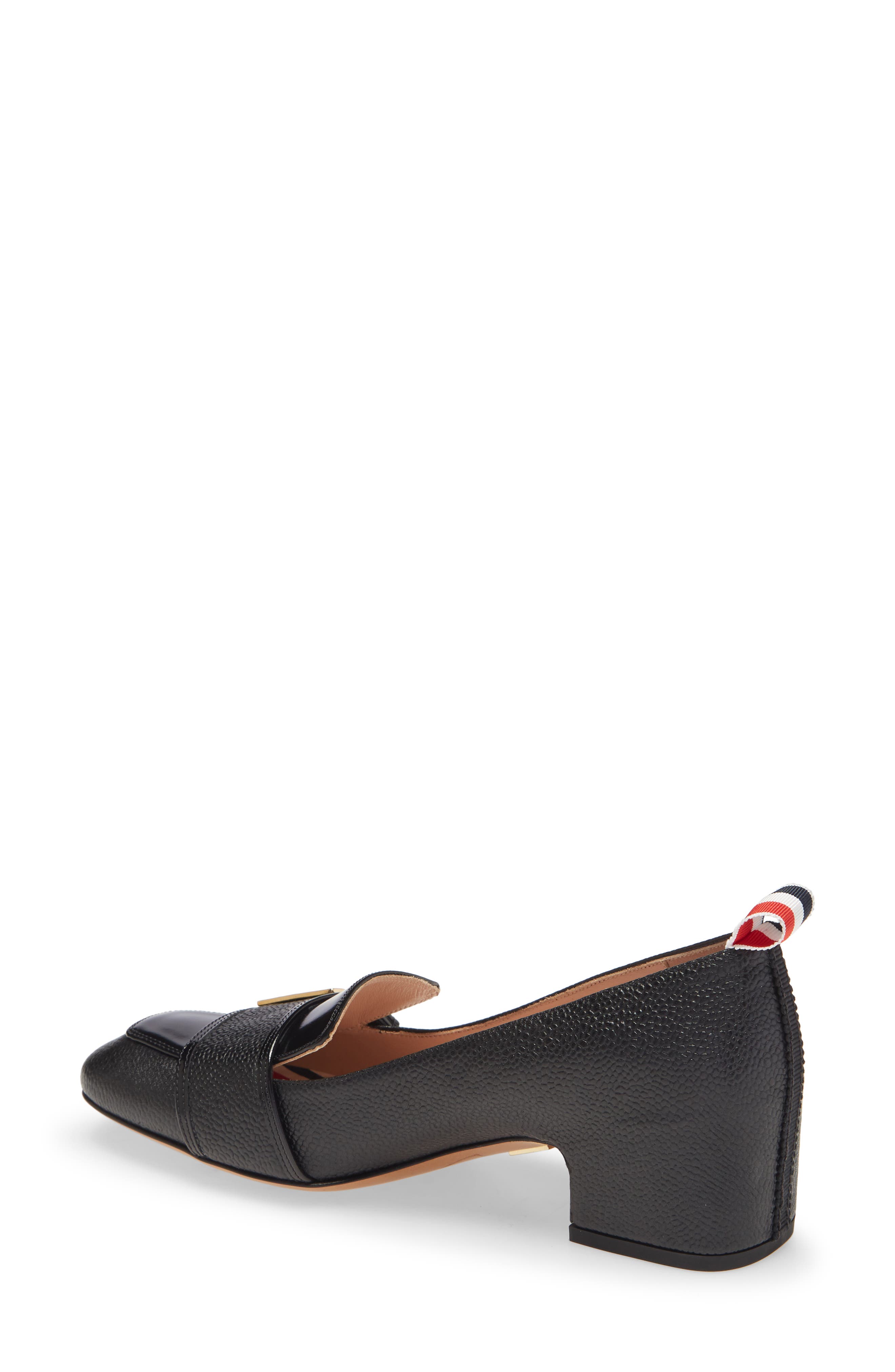 Thom Browne Block Heel Loafer Pump, Alternate, color, 