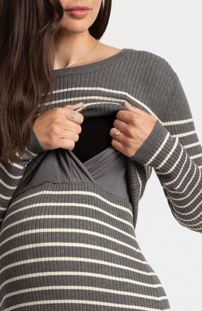 Seraphine Rib Long Sleeve Sweater Dress, Alternate, color, 