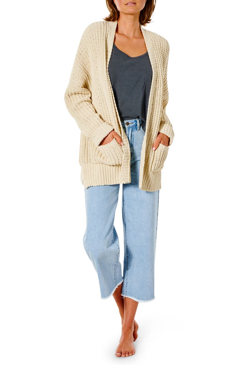 Safari Sun Open Front Cardigan, Alternate, color, SAND