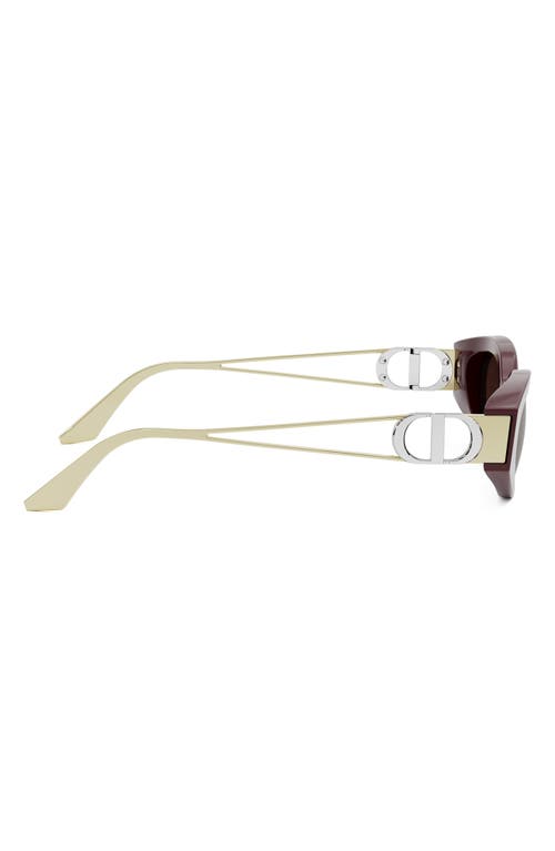 Dior 30montaigne B6i 51mm Oval Sunglasses In Shiny Bordeaux/bordeaux