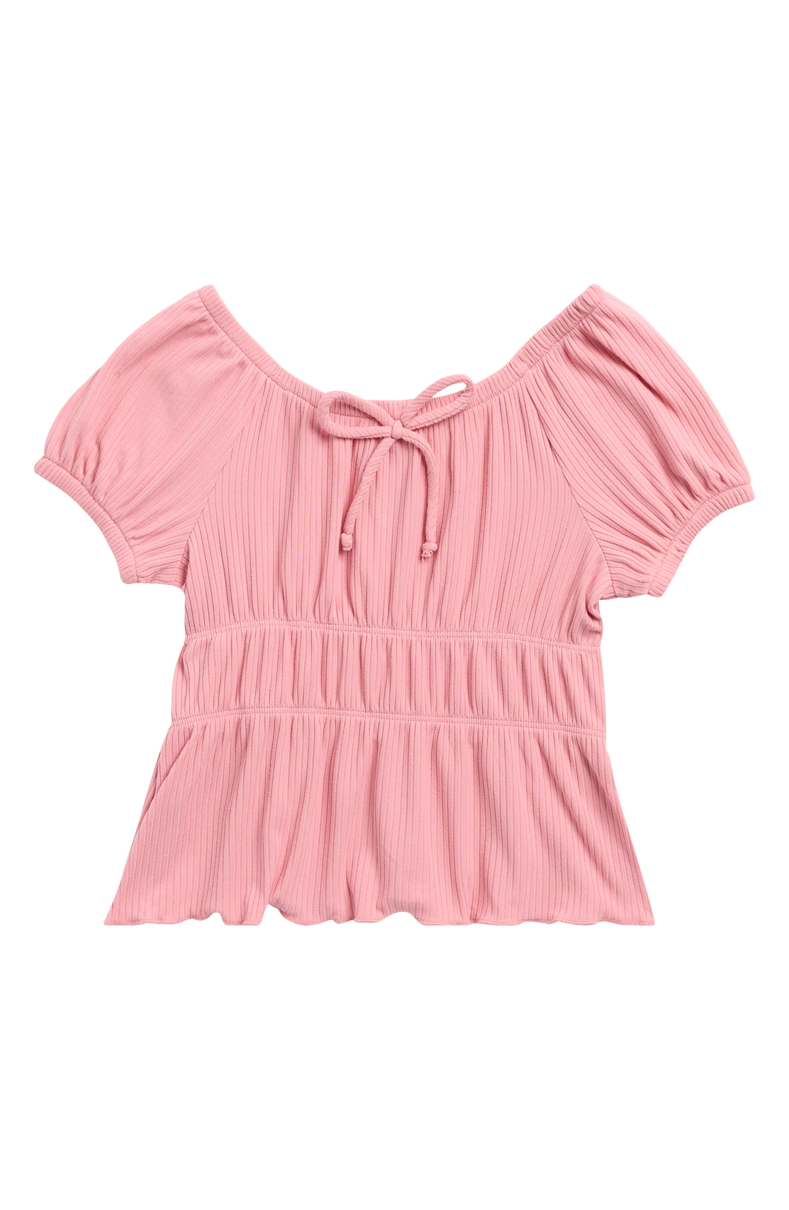 Lily Bleu Kids' Smocked Puff Sleeve Top