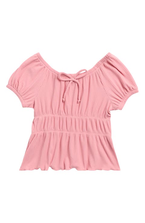 Kids' Smocked Puff Sleeve Top (Little Kid)