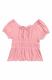 Lily Bleu Kids' Smocked Puff Sleeve Top