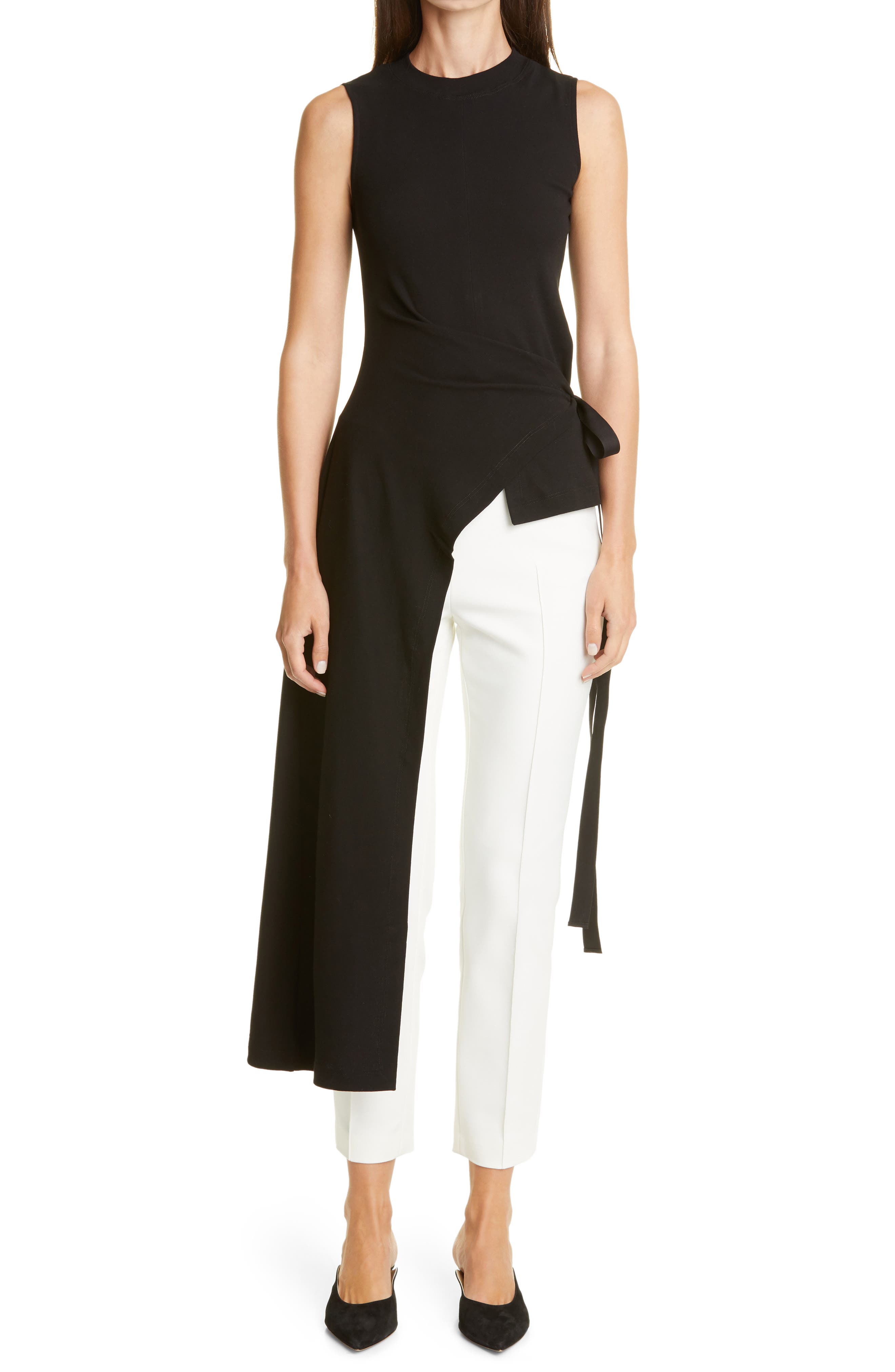 Rosetta Getty Split Apron Sleeveless Tee (Women) | Nordstrom