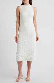 Elie Tahari The Alana 3D Flower Sleeveless Maxi Dress