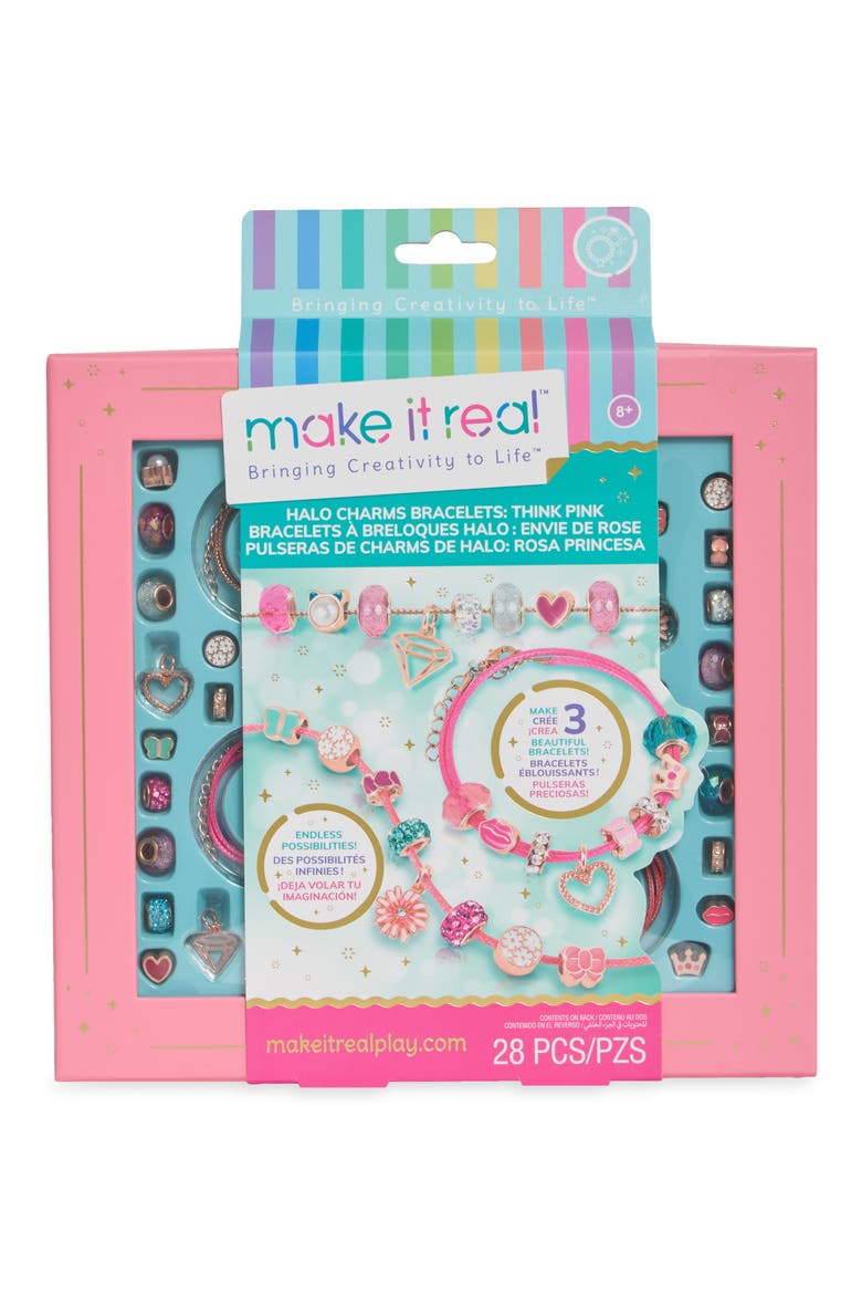 Kids' Halo Charms Think Pink Bracelet Set, Main, color, MULTI