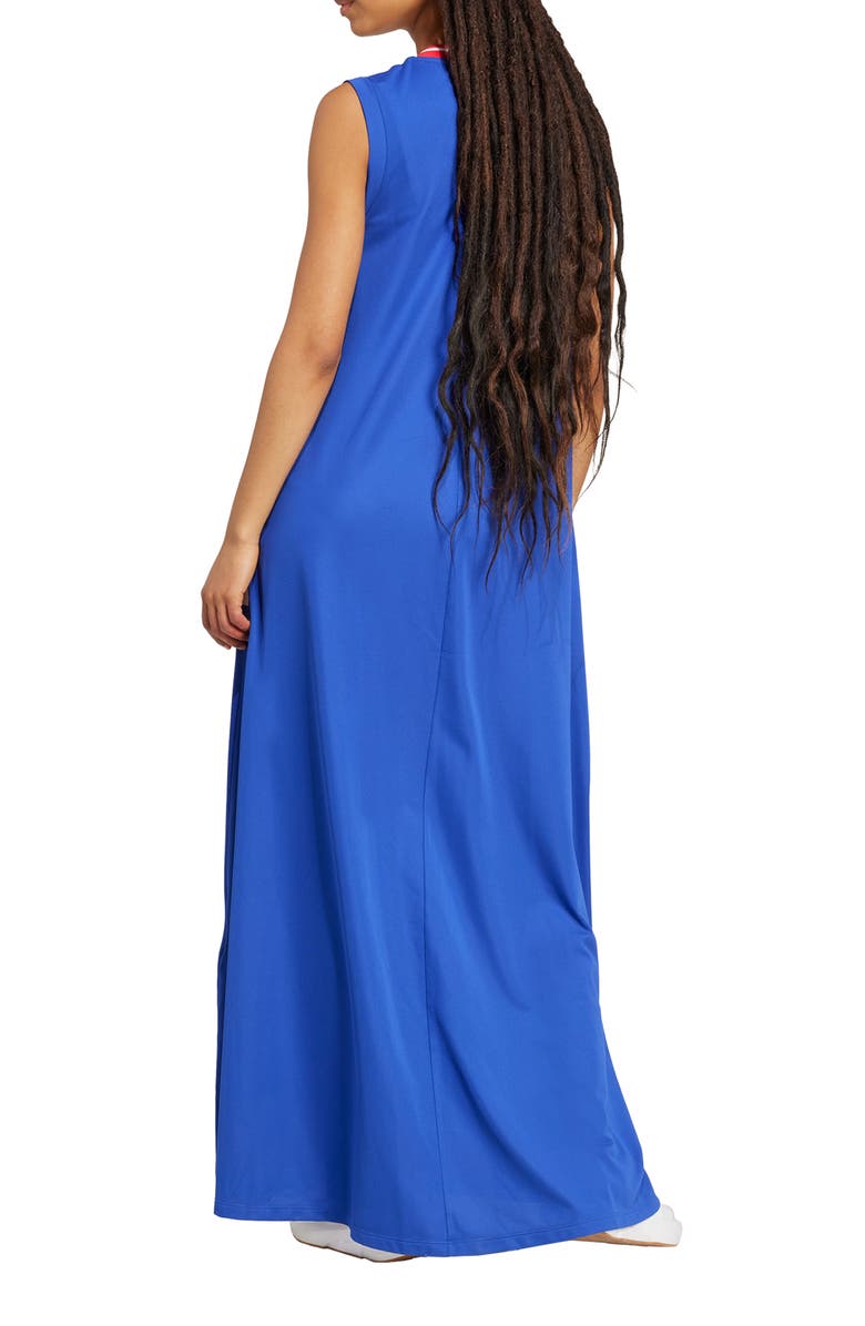 adidas Tiro 3-Stripes Recycled Polyester Mesh Maxi Dress, Alternate, color, 