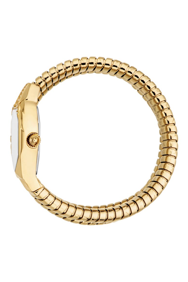 Snake Wraparound Bracelet Watch, 22mm x 34.5mm, Alternate, color, GOLD