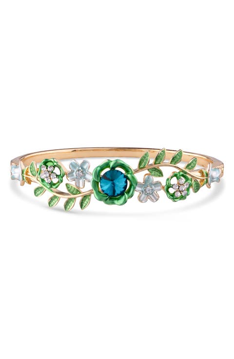 Floral Bouquet Hinge Bangle