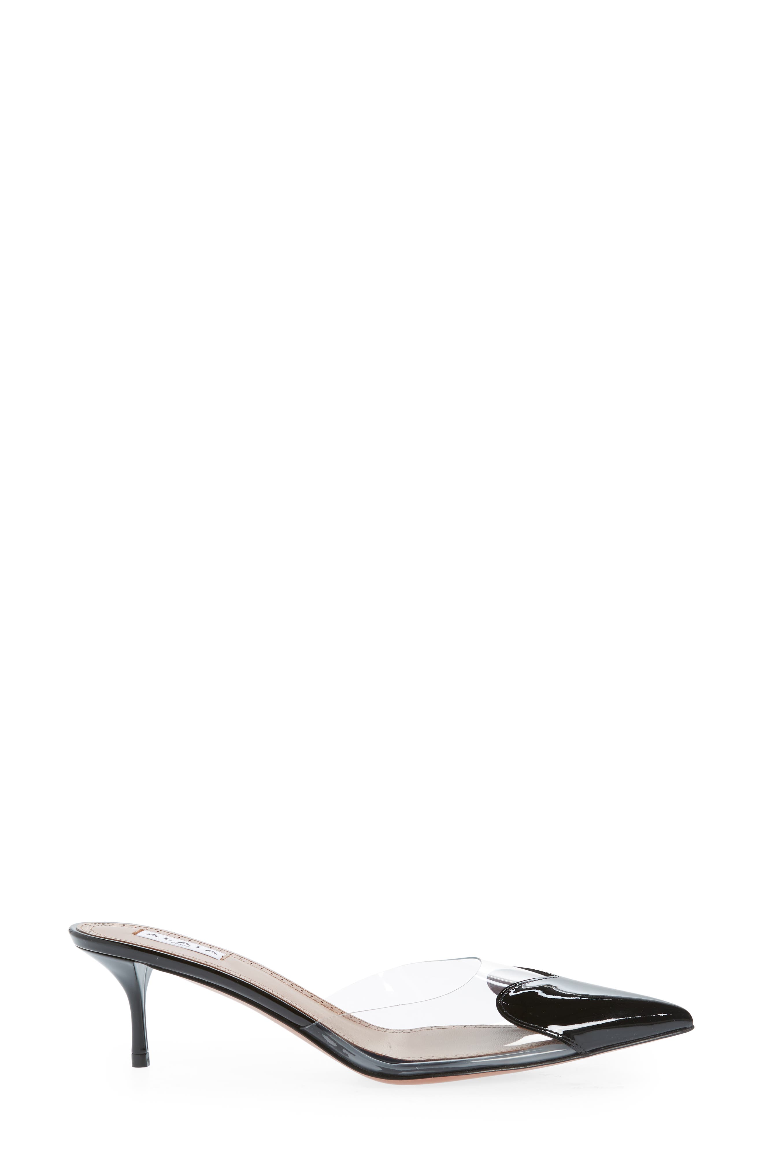 Alaïa Love Heart Pointed Toe Mule, Alternate, color, 