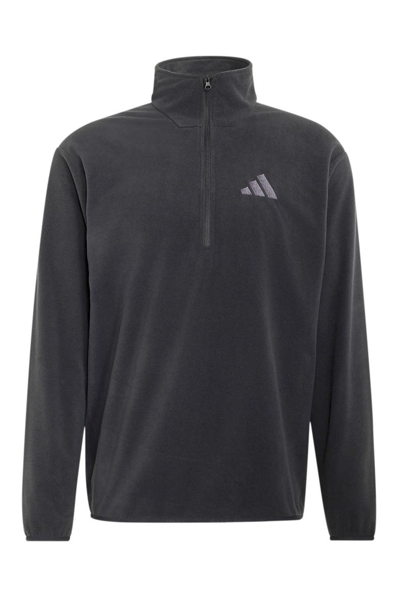 Essentials Quarter Zip Polar Fleece Pullover, Alternate, color, BLACK