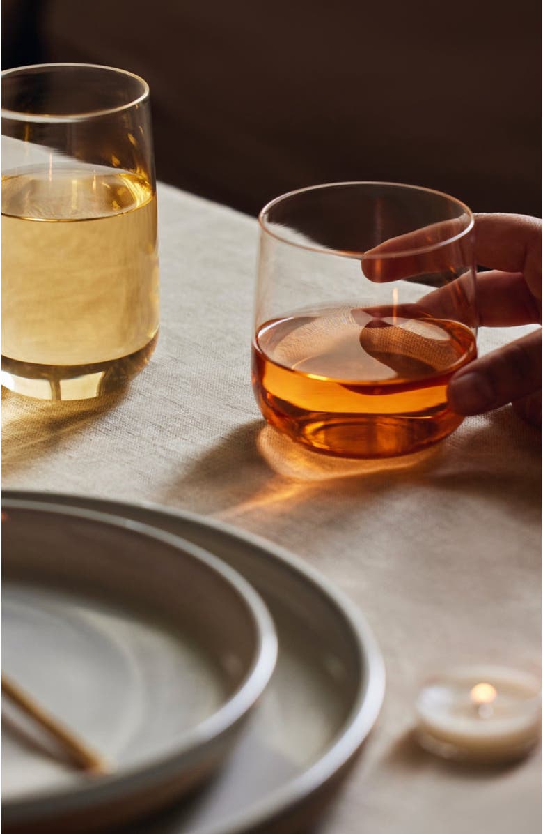 Fleck Short Cremini Tumblers - Set of 4, Alternate, color, Clear