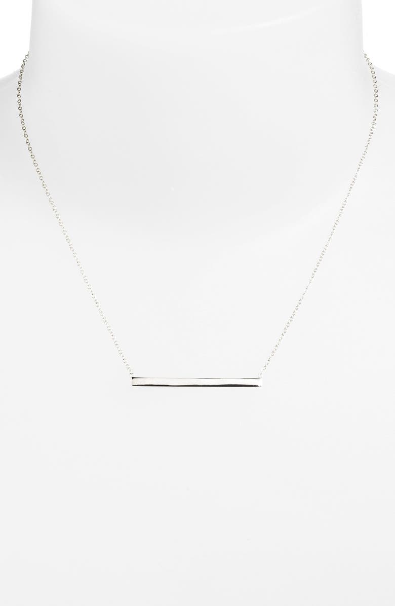 Argento Vivo Sterling Silver Argento Vivo Bar Pendant Necklace, Alternate, color, 