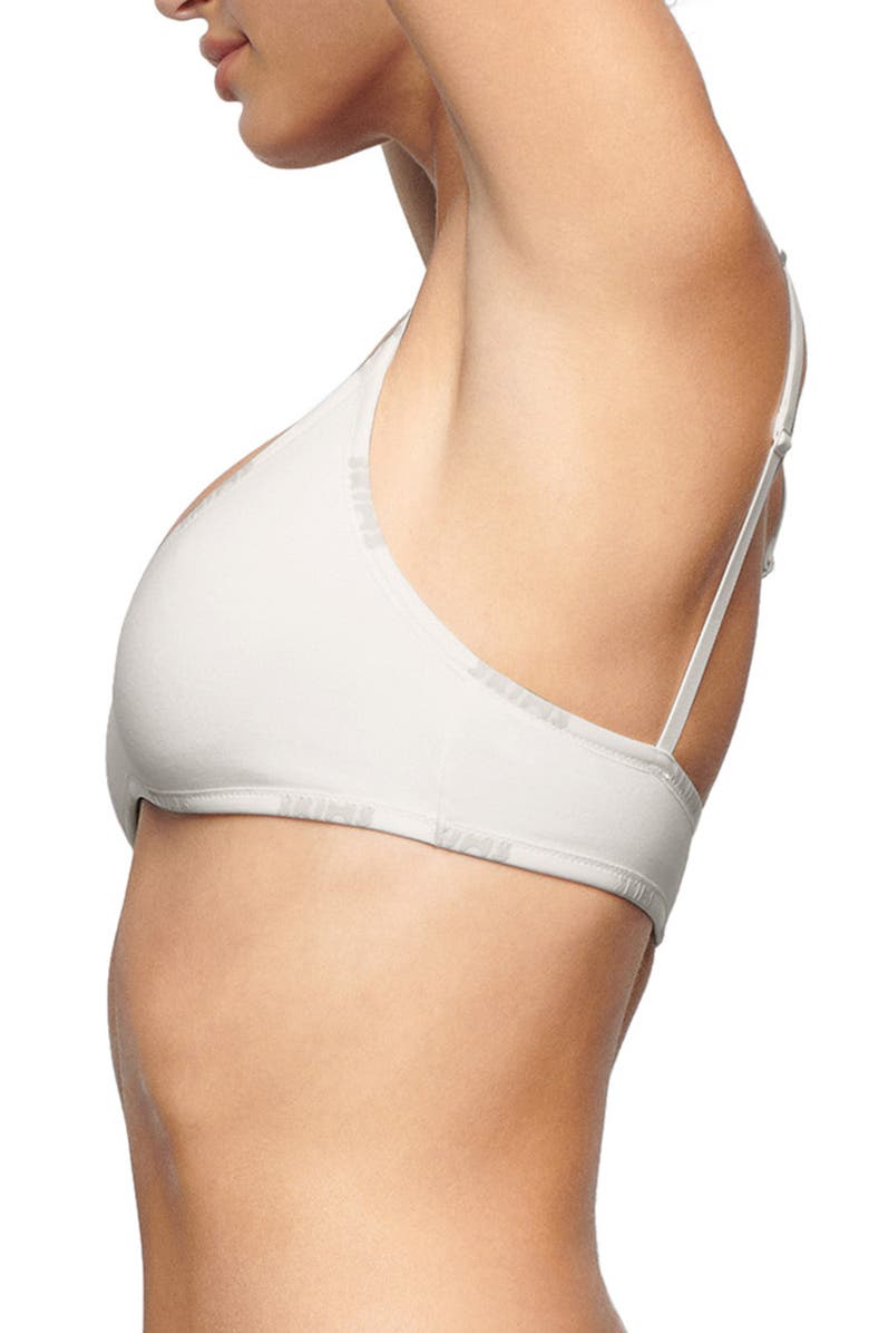 SKIMS Scoop Neck Cotton Stretch Logo Bralette, Alternate, color, 