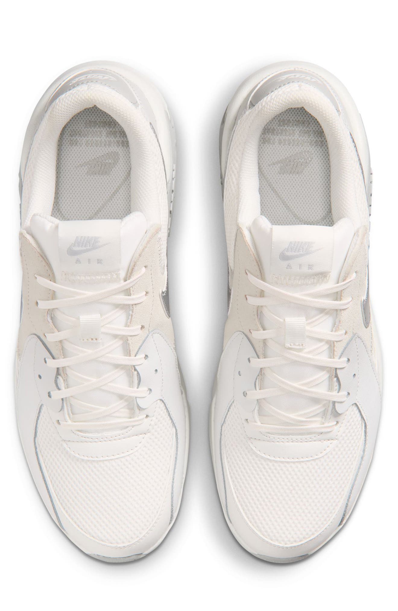 Air Max Excee Sneaker, Alternate, color, SUMMIT WHITE/ METALLIC SILVER