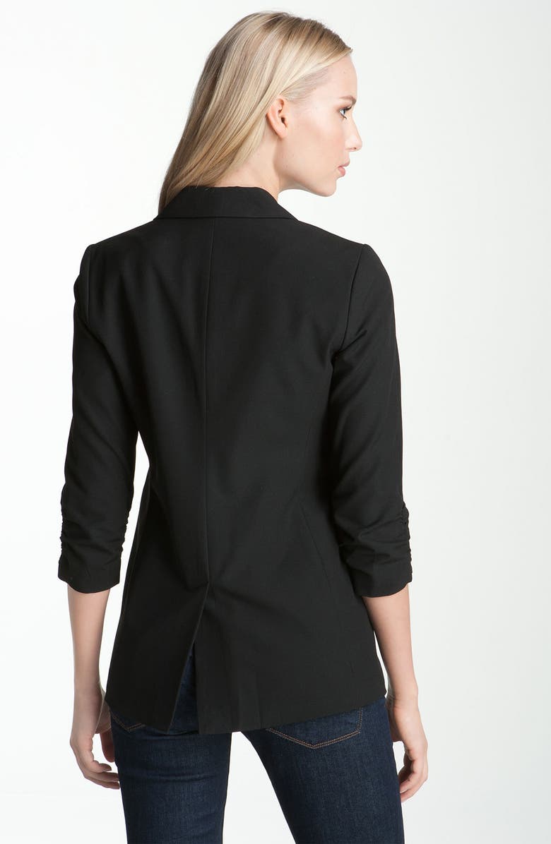 MICHAEL Michael Kors Ruched Sleeve Boyfriend Jacket, Alternate, color, 