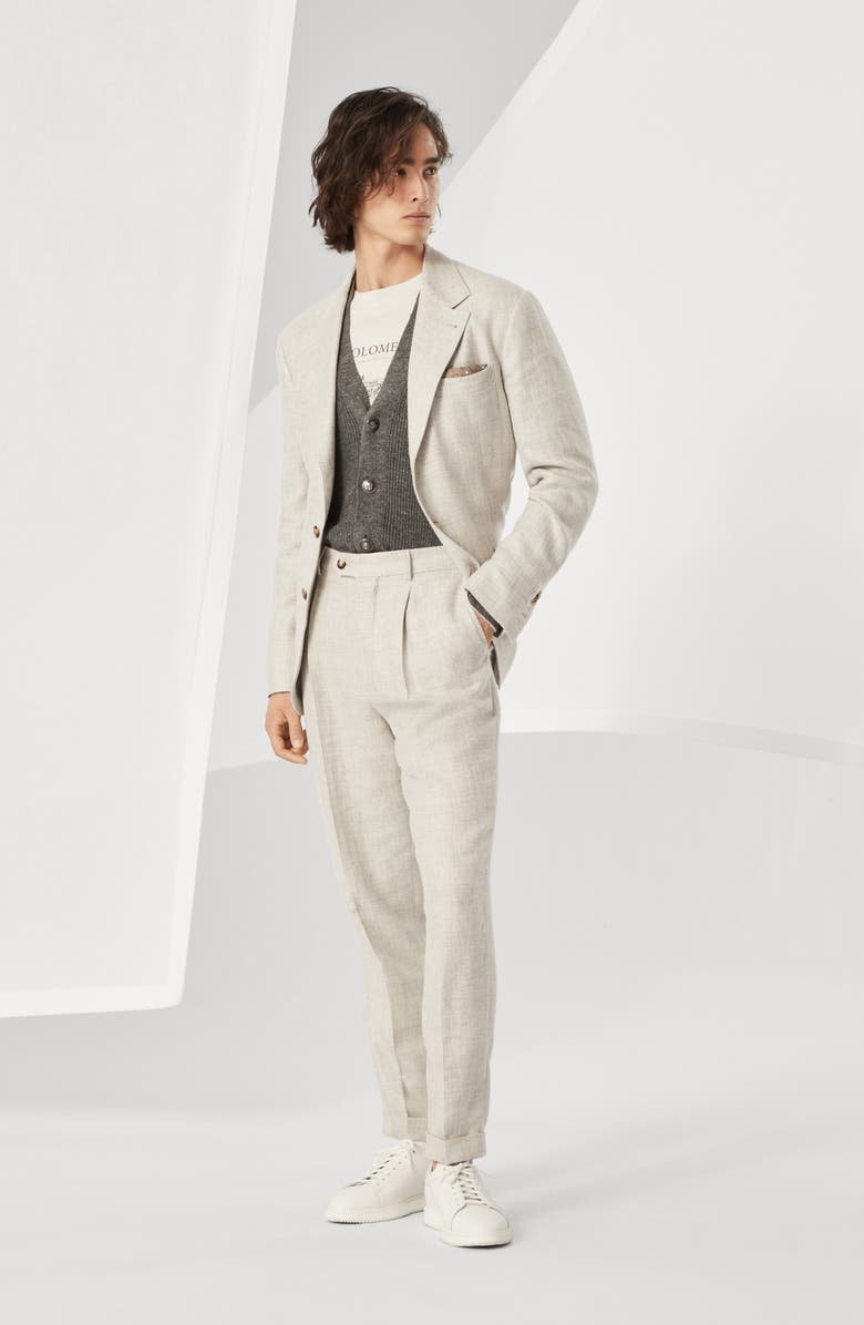 Brunello Cucinelli Cardigan with metal buttons, Alternate, color, 