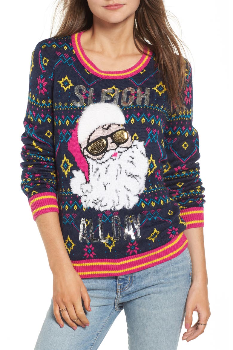 Sleigh All Day Sweater, Main, color, NAVY