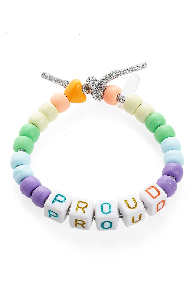Proud Beaded Bracelet, Main, color, MULTI