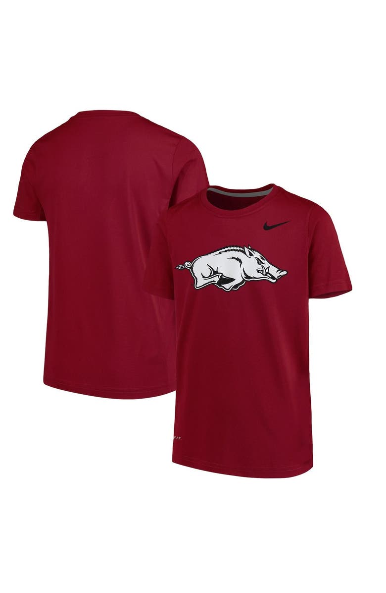 Nike Youth Nike Cardinal Arkansas Razorbacks Logo Legend Dri-FIT T-Shirt, Main, color, 