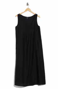 Eileen Fisher Pintuck Sleeveless Organic Linen Dress