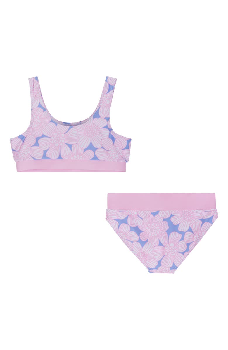 Andy & Evan Kids' Banded Two-Piece Swimsuit, Alternate, color, Purple