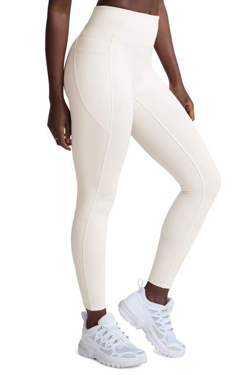 Beyond Yoga Allure Zip Pocket Leggings In White