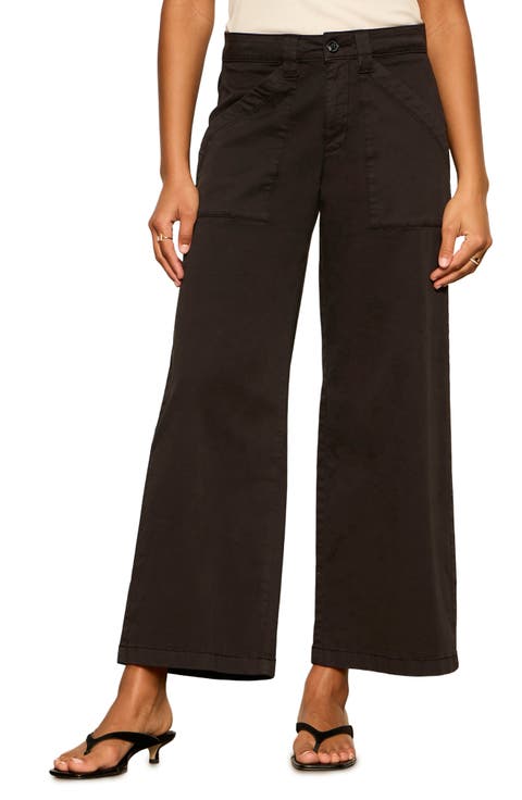 Idol Stretch Twill Wide Leg Ankle Pants