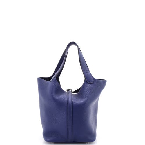 Pre-owned Hermes Hermes Picotin Lock Bag Maurice Mm In Blue