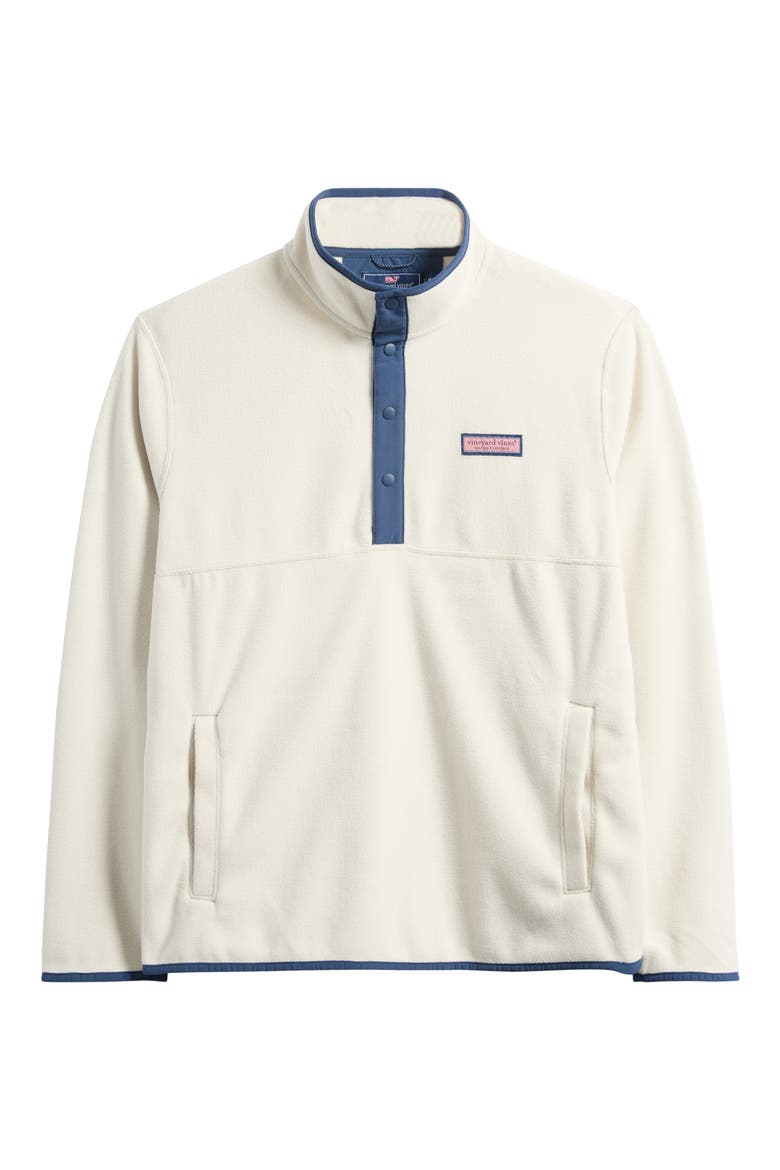 Harbor Fleece Snap Placket Pullover, Alternate, color, STONE
