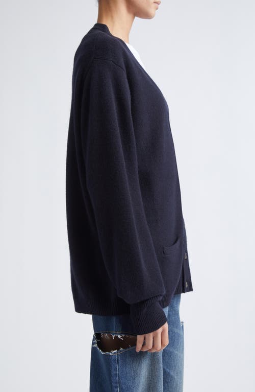 Maison Margiela Cashmere V-neck Cardigan In Blue