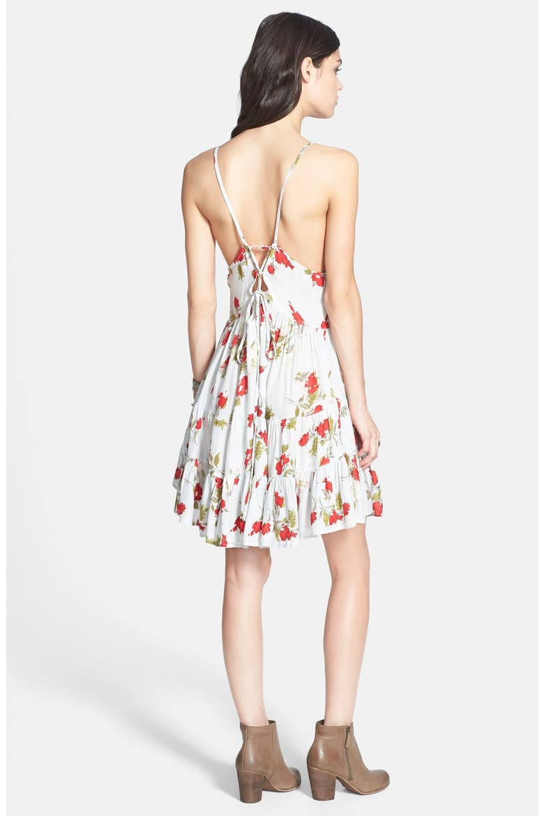 Flower Print Slipdress, Alternate, color, SAGE COMBO