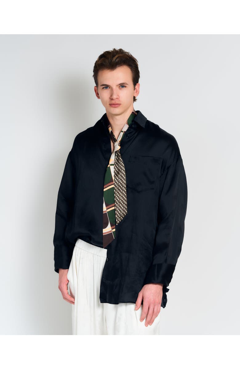 Lost Pattern MODULAR SILK SKINNY SCARF, Alternate, color, Green