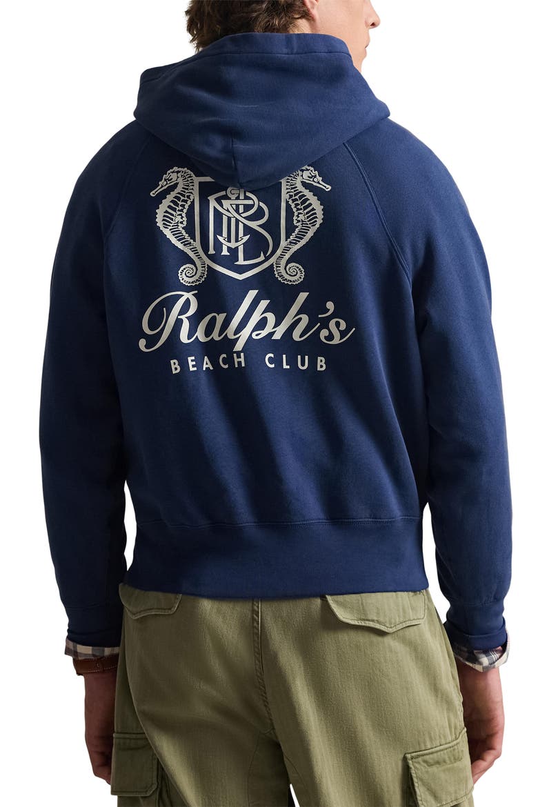 Vintage Fit Fleece Pullover Hoodie, Alternate, color, DARK COBALT