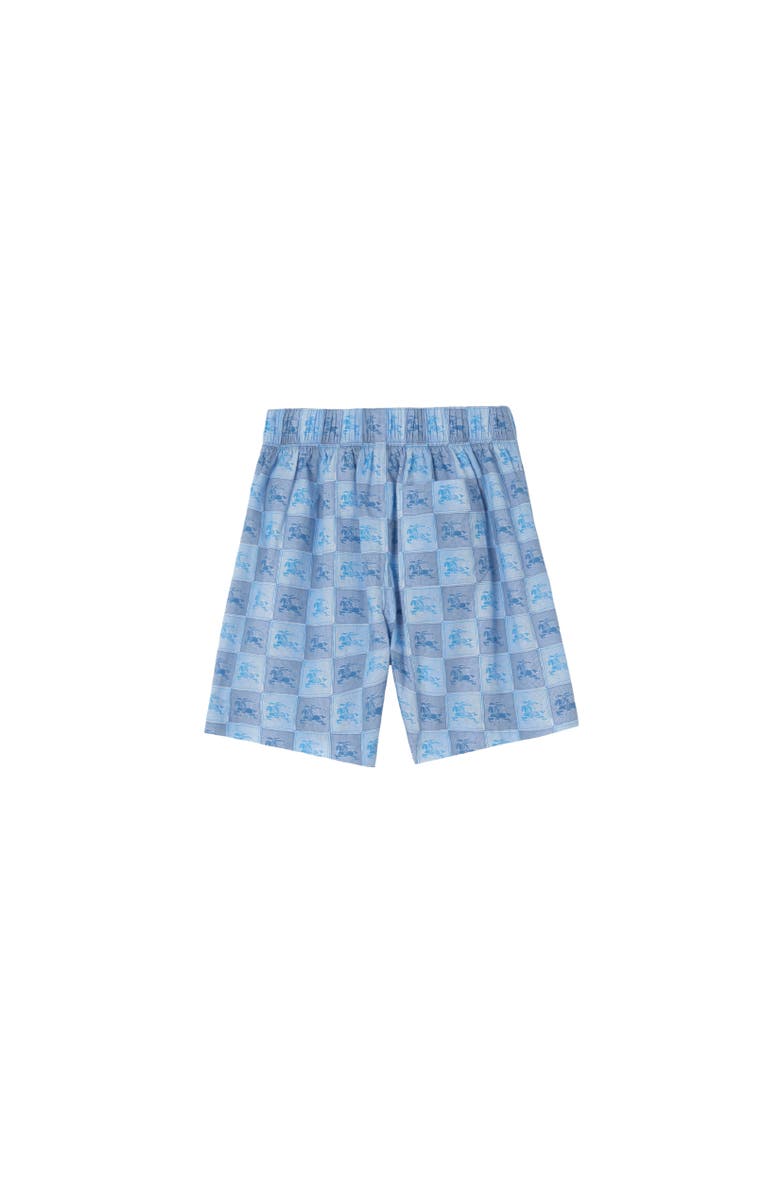 Burberry EKD Checkerboard  Cotton Shorts, Alternate, color, Cornflower Blue