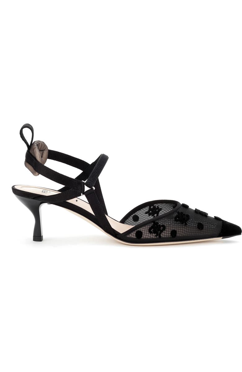 Fendi Colibri Karligraphy Pointed Toe Slingback Pump, Alternate, color,