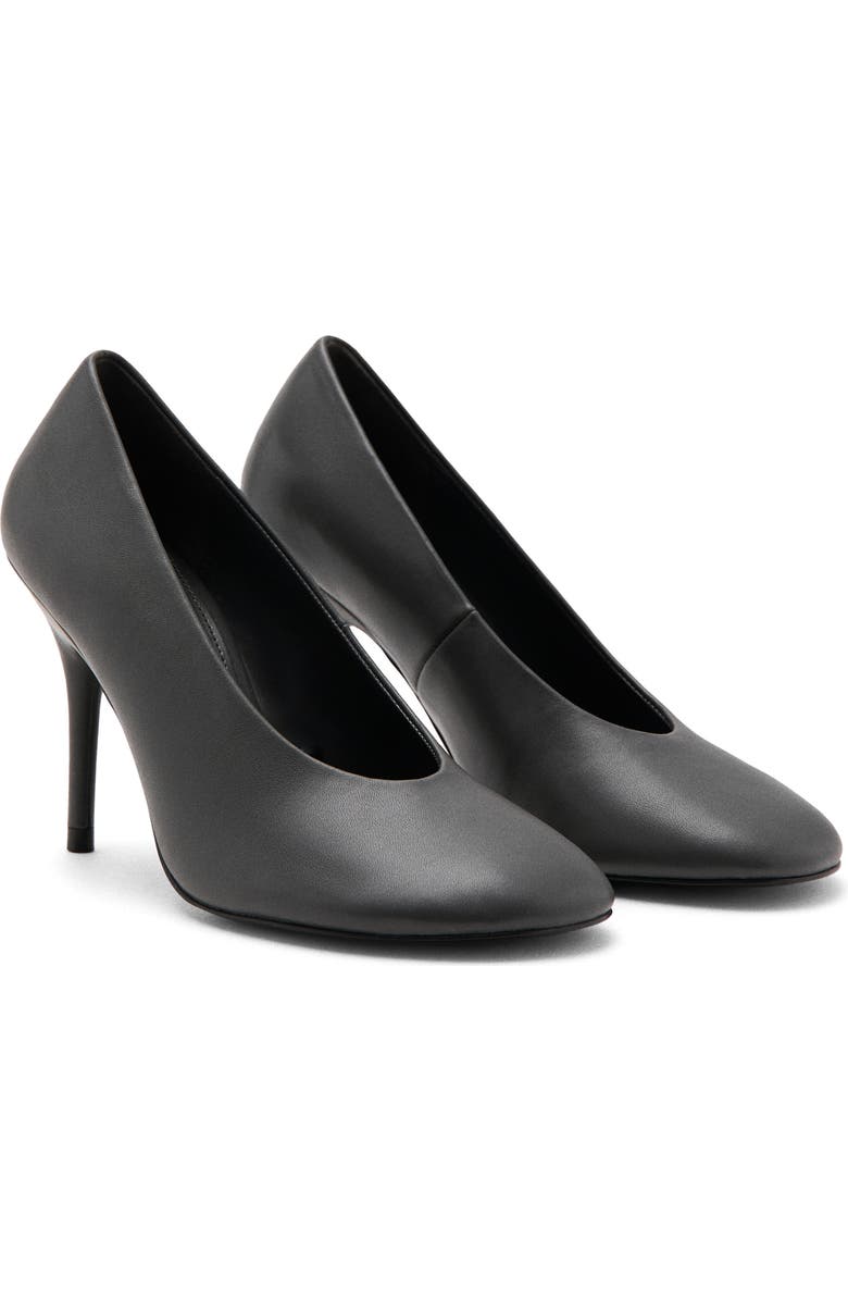 MANGO Round Toe Pump, Main, color, Dark Grey
