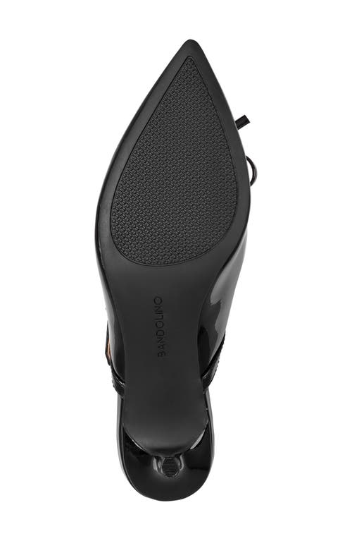Bandolino Moss Patent Kitten Heel Mule In Black