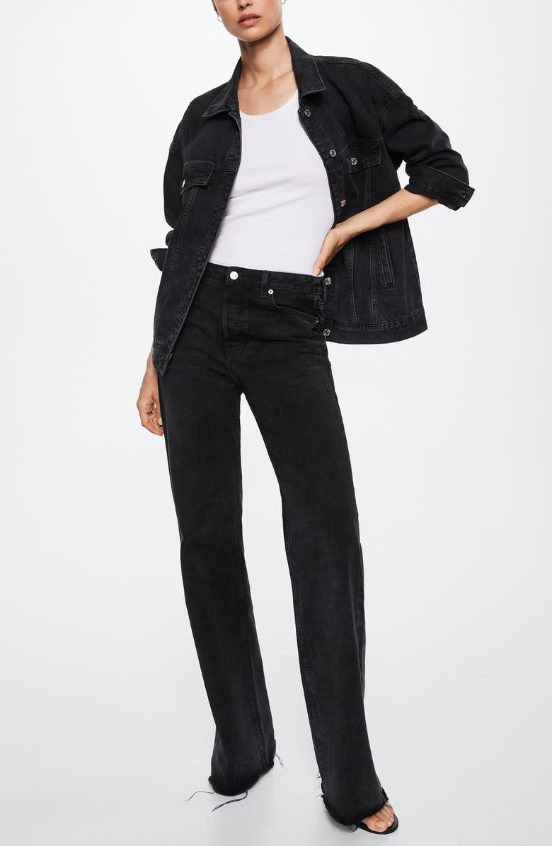 MANGO Oversize Denim Jacket, Alternate, color, 