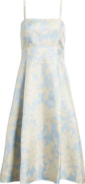 CeCe Metalllic Floral Dress