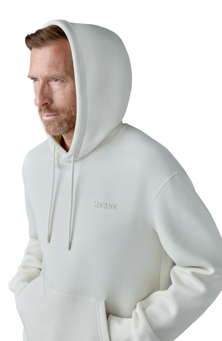 Mackage Krystian Double Face Jersey Hoodie, Alternate, color, Cream