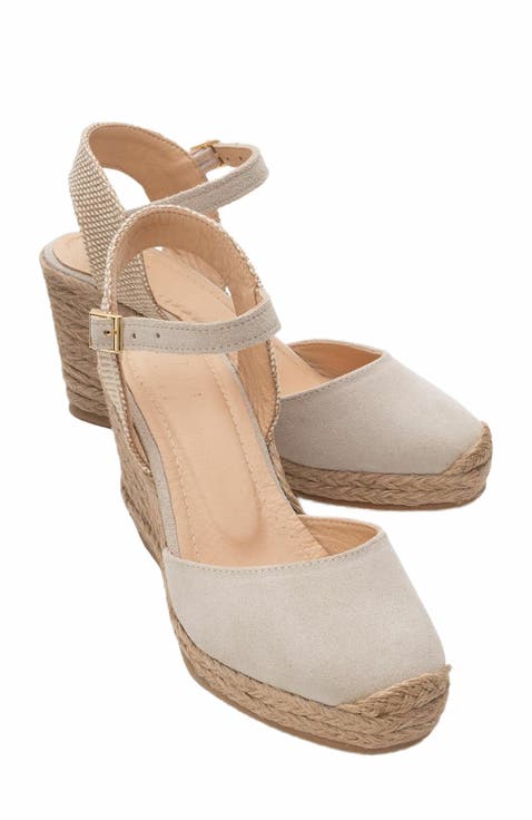 Sinta Suede Leather Platform Espadrille (Women)