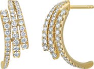 Bony Levy Diamond J-Hoop Earrings
