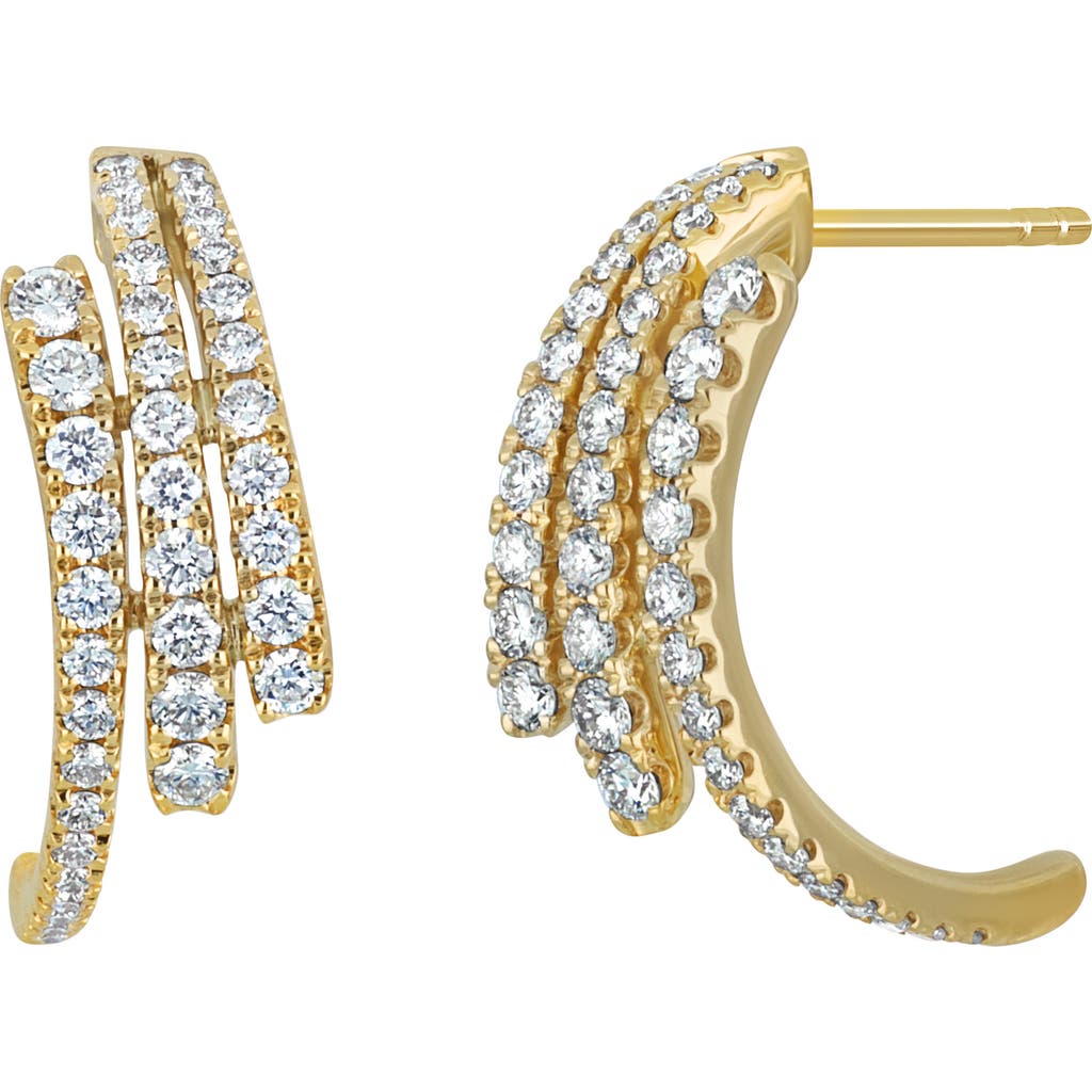 Bony Levy Diamond J-hoop Earrings