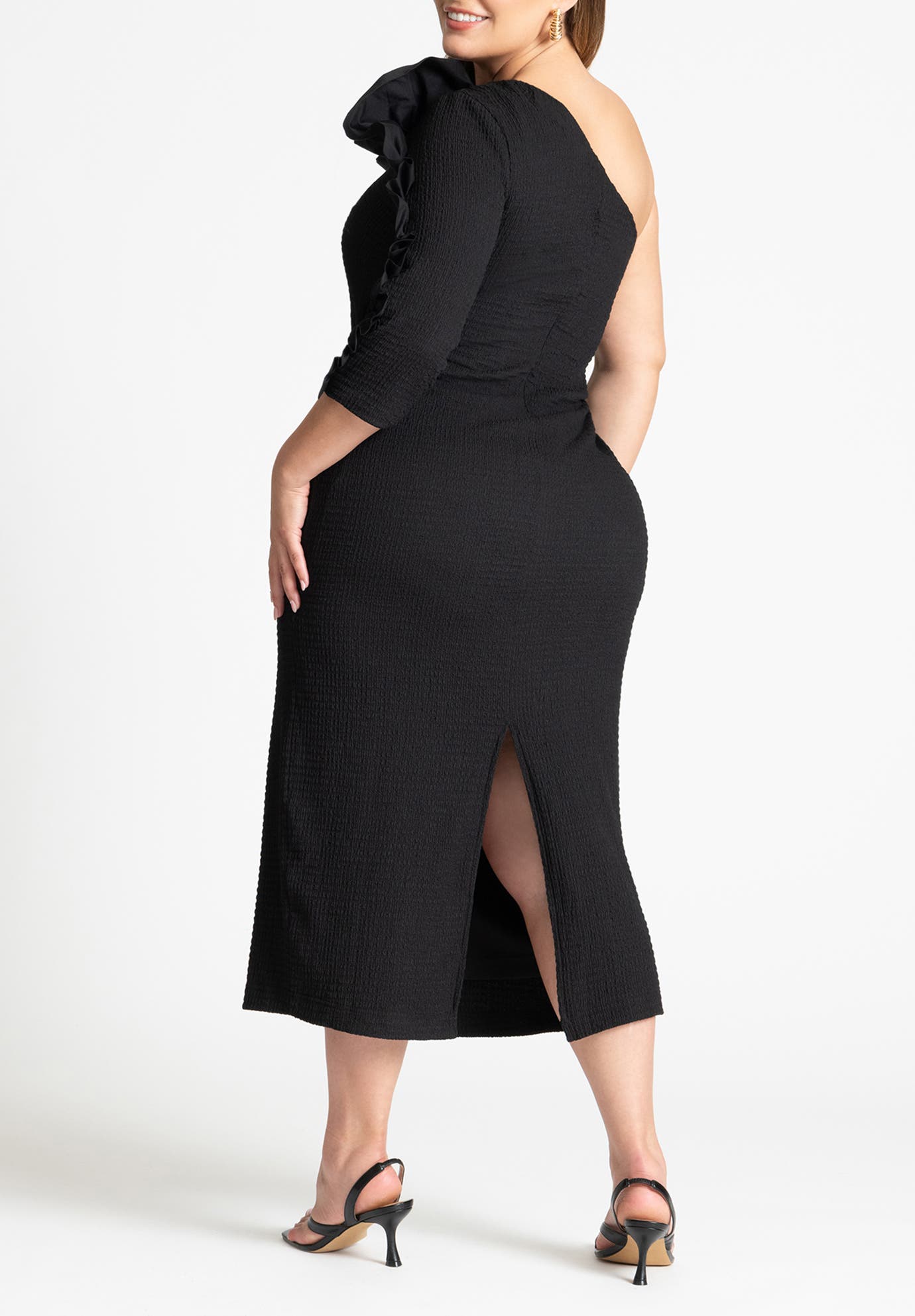 Popcorn Ruffle Column Dress - image 2