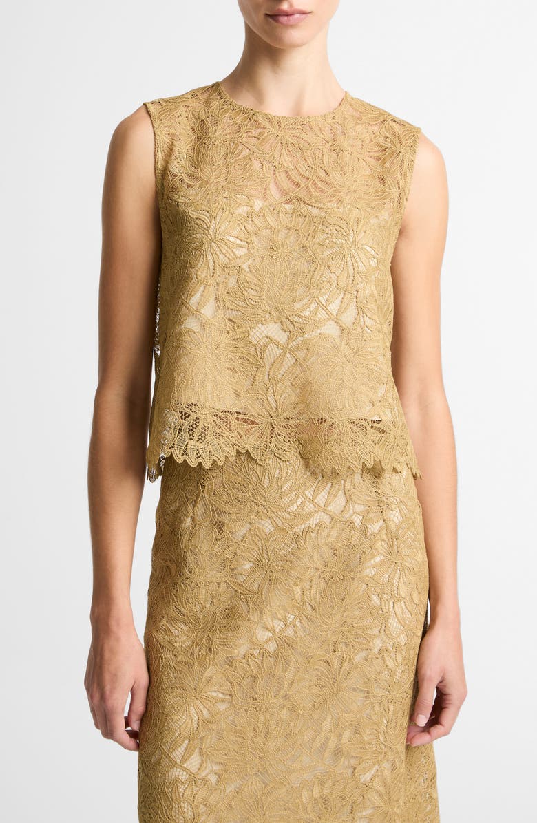 Vince Lace Shell, Main, color, Soft Gold