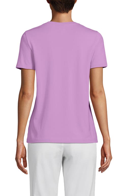 Lands' End Relaxed Supima Cotton V-neck T-shirt In Wild Lilac