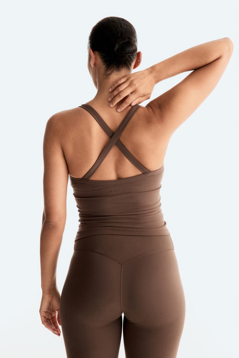 Integral-bra Sports Top With Softmove, Main, color, Mocha