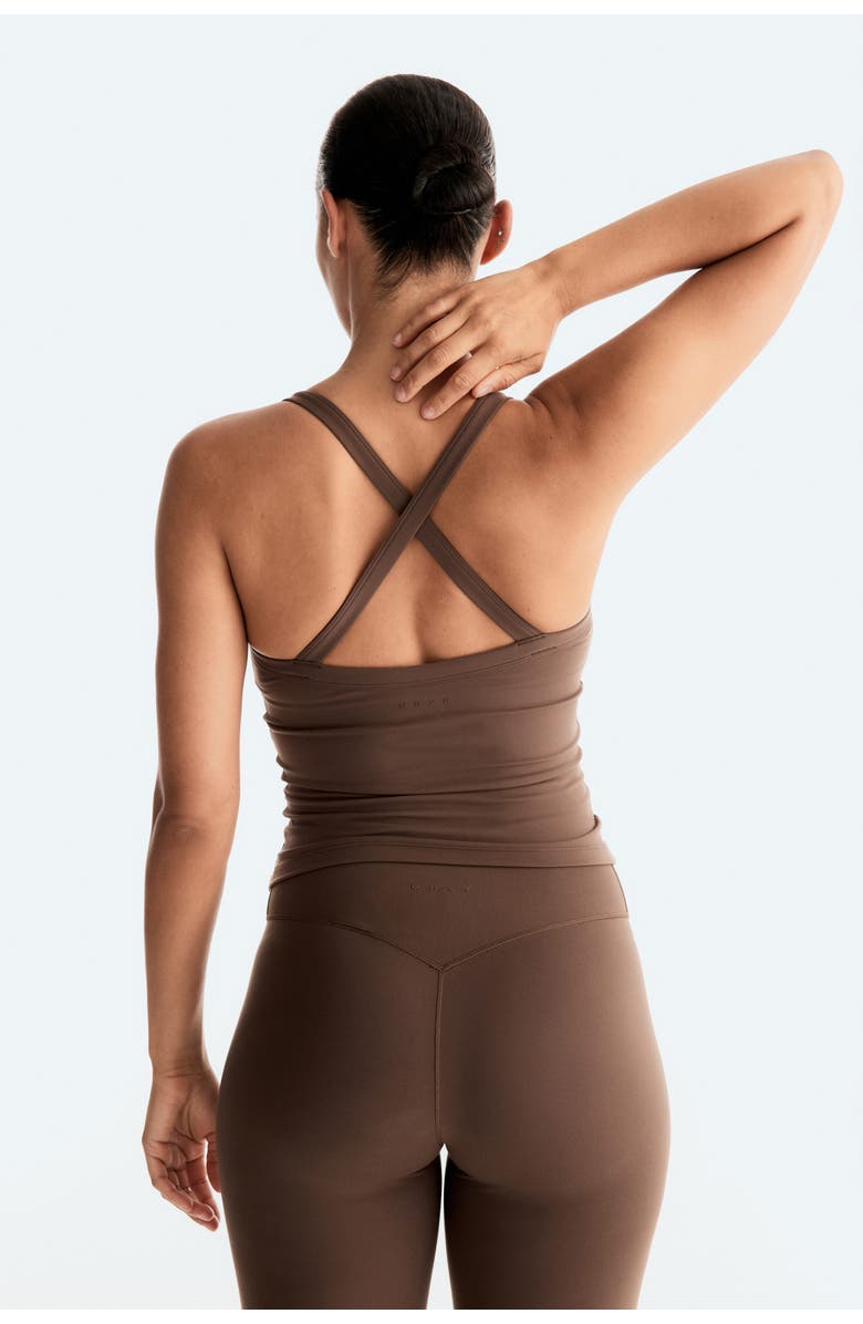 H&M Integral-bra Sports Top With Softmove, Main, color, Mocha