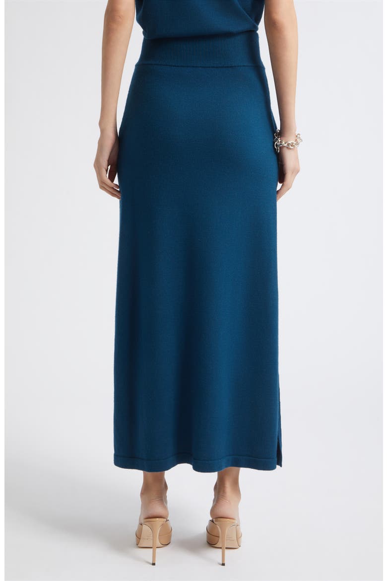 Abby Wool Midi Skirt, Alternate, color, DARK TEAL